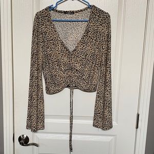 Leopard print cropped top